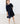 Navy Velvet Sequin Dress