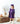 Violets in Bloom 3/4 Sleeve Ruffle Twirl Dress