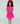 Hot Pink S/S Pocket Twirl Dress