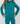 Turbo Teal Full-Zip Ruffle Active Jacket
