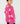 Bright Pink/Coconut Star Cozy Cardigan