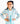Blue Retro Unicorns Satin Jacket
