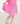 Neon Pink Scrunchy Twirl Skort