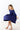 Navy 3/4 Sleeve Pocket Twirl Dress