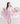 Watercolor Hearts 3/4 Sleeve Pocket Twirl Dress