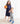 Navy 3/4 Sleeve Pocket Twirl Dress
