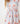 Peach Rainbow 3/4 Sleeve Pocket Twirl Dress