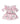 Pink Christmas 3/4 Sleeve Twirl Flutter Bodysuit