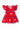 SMU Red Mustang Flutter Twirl Bodysuit