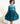 Denim Blue Velvet Twirl Dress