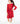 Red L/S Ruffle Twirl Dress
