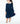 Navy L/S Ruffle Twirl Dress