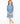 Dusty Blue L/S Ruffle Twirl Dress