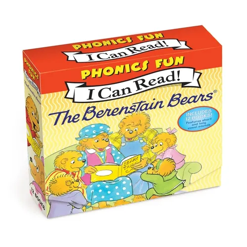 The Berenstain Bears 12-Book Phonics Fun!: Includes 12 Mini-Books Featuring Short and Long Vowel Sounds - Boxed Set — product image