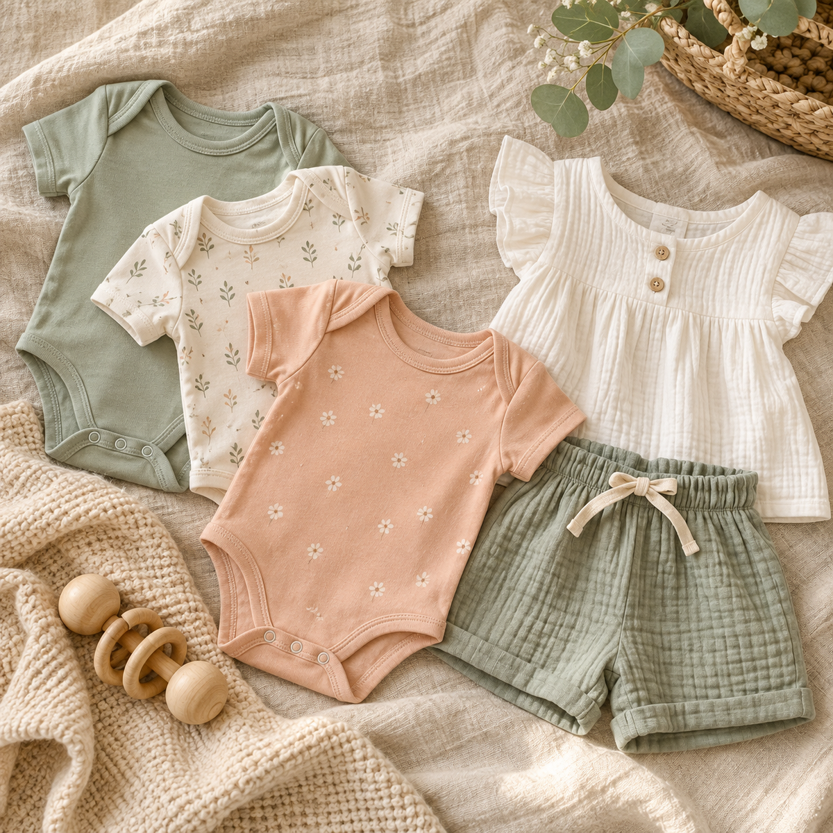 baby toddler clothing collection artwork