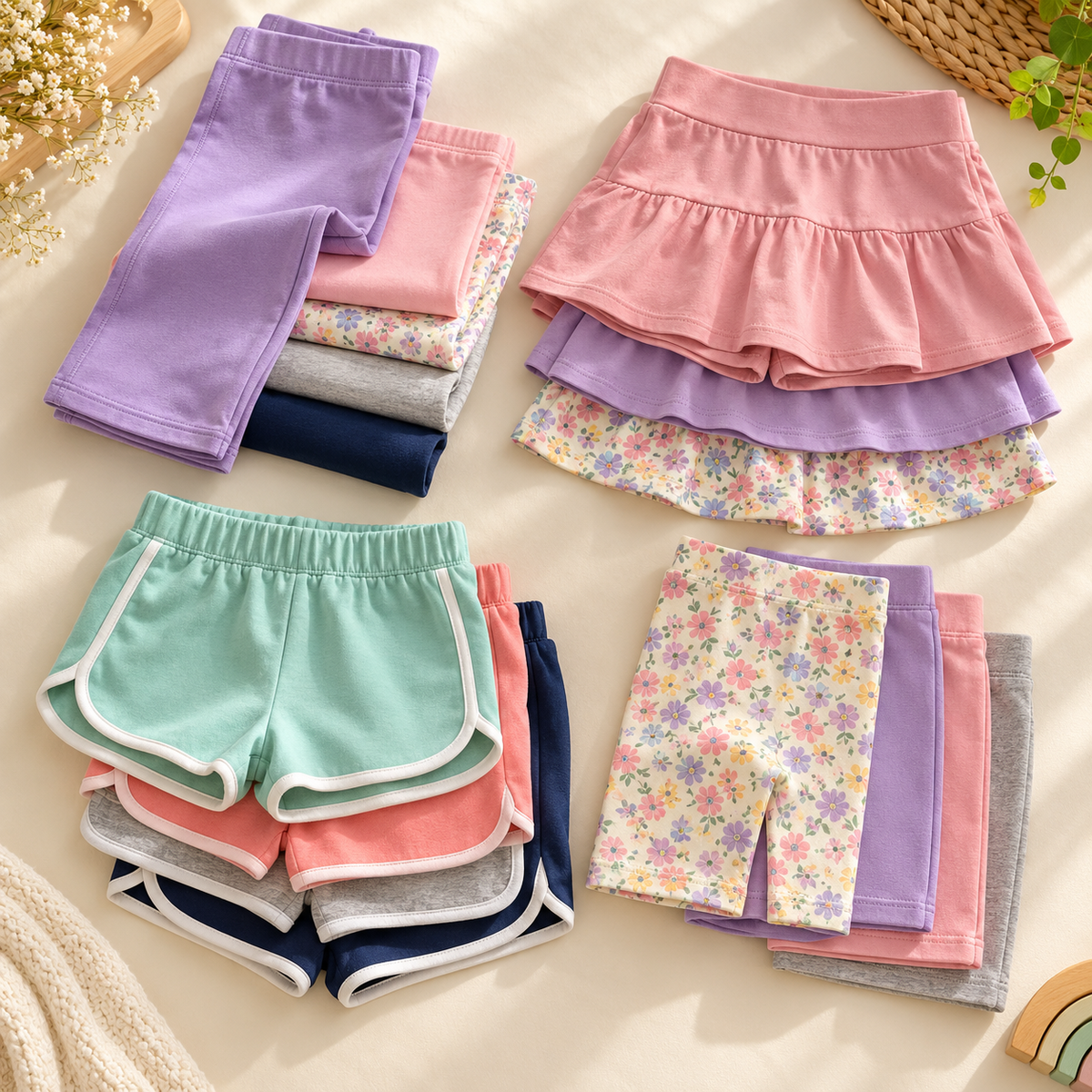 girls bottoms collection artwork