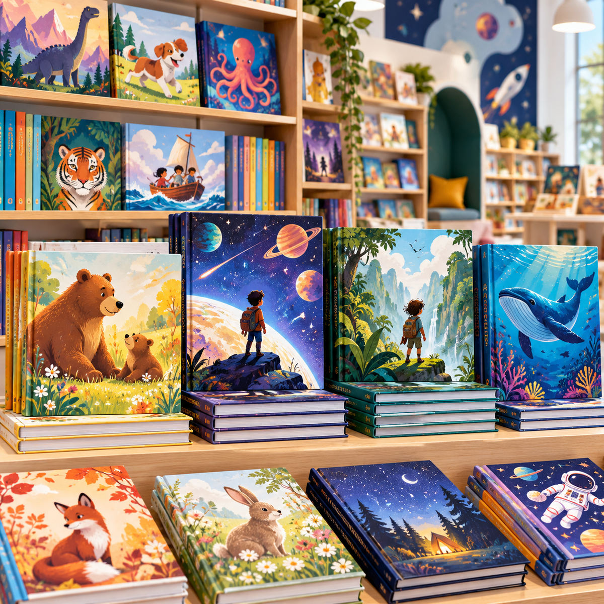 childrens books collection artwork