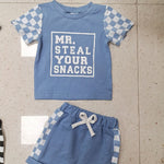 Children's Fashion Letter Print Short-sleeve Suit - Cindi Book