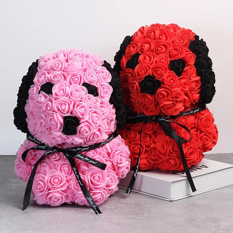 Creative Style Rose Dog Doll Christmas Gift Decoration - Cindi Book