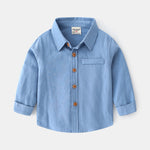 Fashion Personality New Solid Color Boys' Shirt - Cindi Book