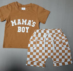 Round Neck Short Sleeve Plaid Shorts Two-piece Set - Cindi Book