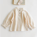 Spring New Children's Japan And South Korea Magnanimous Cotton Crinkle Tops - Cindi Book
