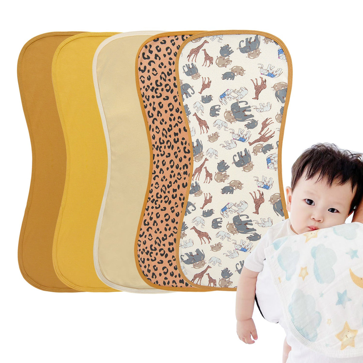 Newborn And Infant Cotton Burp Clothsbibs - Cindi Book