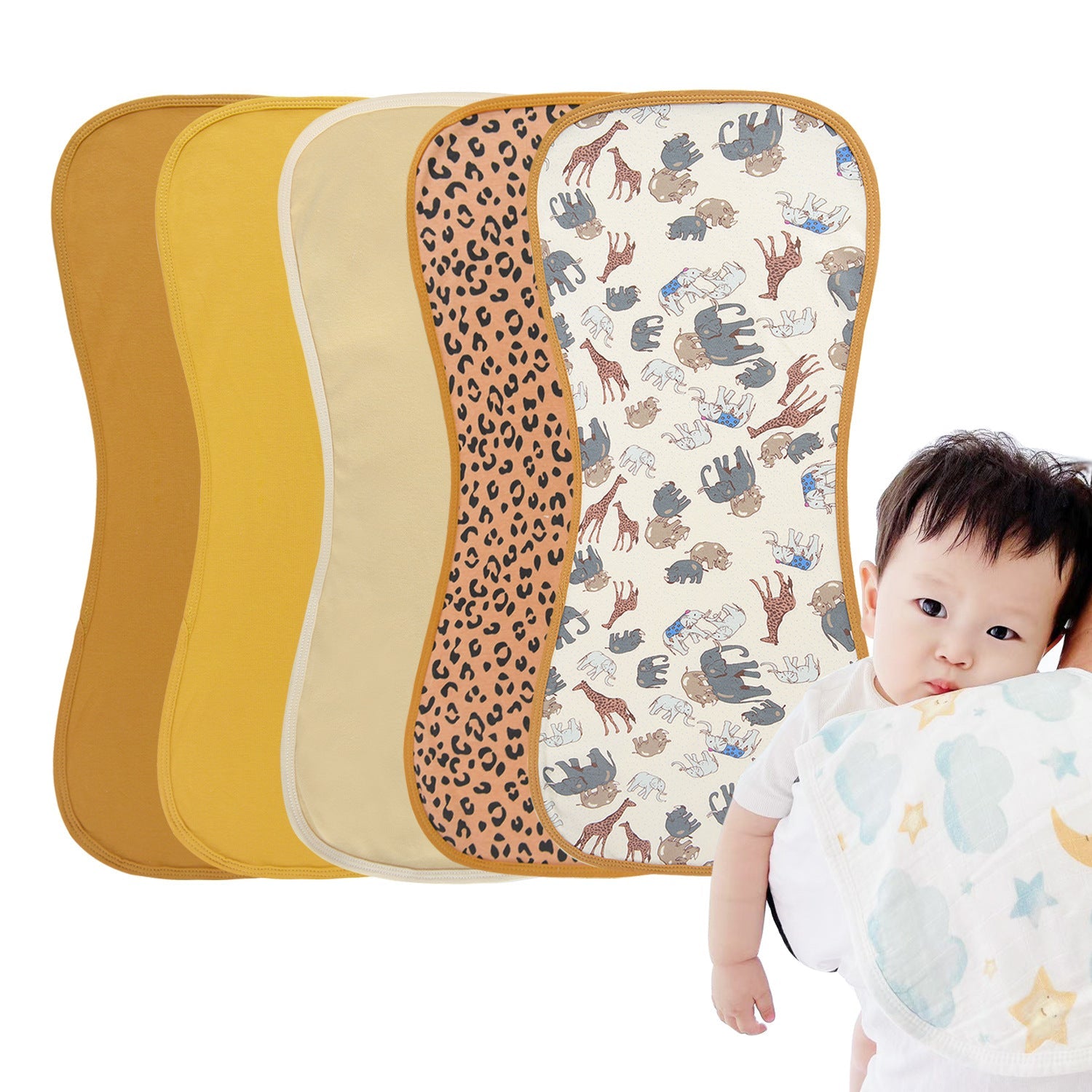 Newborn And Infant Cotton Burp Clothsbibs - Cindi Book