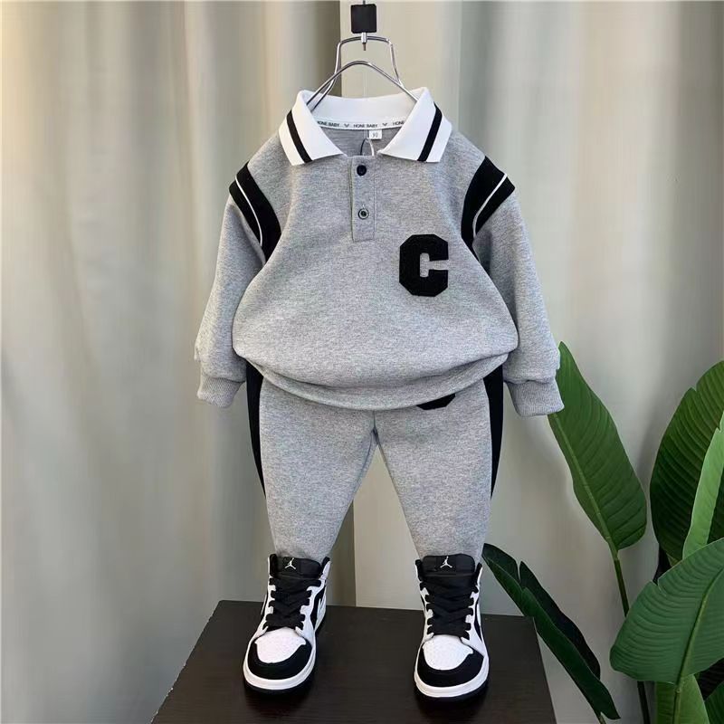 Boys' And Kids' Autumn Sports Two-piece Set - Cindi Book