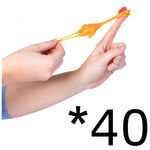 Catapult Launch Rubber Catapulted Chicken Toys Light Finger Prank Stretchy Flying Ejection Toy Slingshot Turkey Sticky - Cindi Book