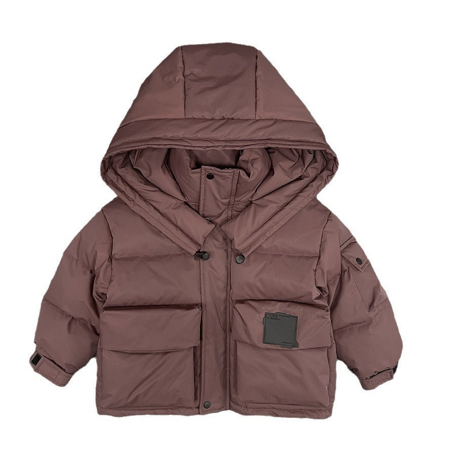 Children's White Duck Down Warm Coat Winter Boys' New - Cindi Book