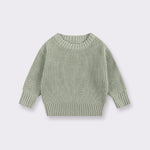 Simple Solid Color Girls' Round Neck Base Knitwear - Cindi Book