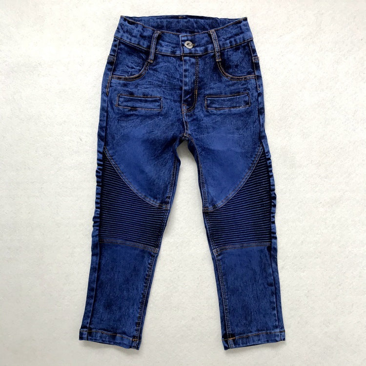 Crinkled Stretch Slim Fit Kids Trousers - Cindi Book