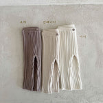 Infant Toddler Home Wearable Sunken Stripe Knitted Leggings - Cindi Book