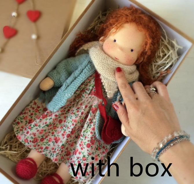 Handmade Plush Doll Golden Curly Girl Finished Product - Cindi Book