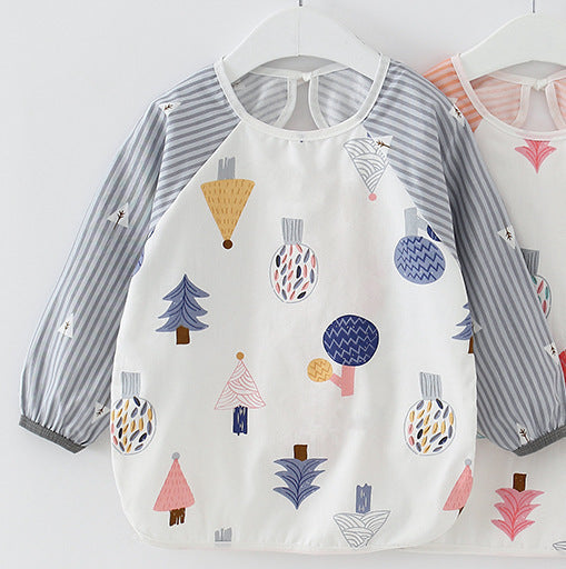 Baby Dinner Coverall Bib Spring And Autumn Long Sleeve Apron - Cindi Book