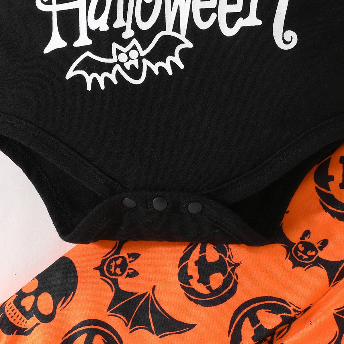 Baby Halloween Letter Long-sleeve Jumpsuit Pumpkin Pattern Trousers Hat Suit - Cindi Book