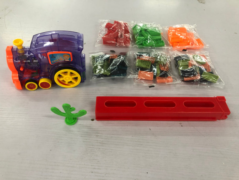 Domino Train Toys Baby Toys Car Puzzle Automatic Release Licensing Electric Building Blocks Train Toy - Cindi Book
