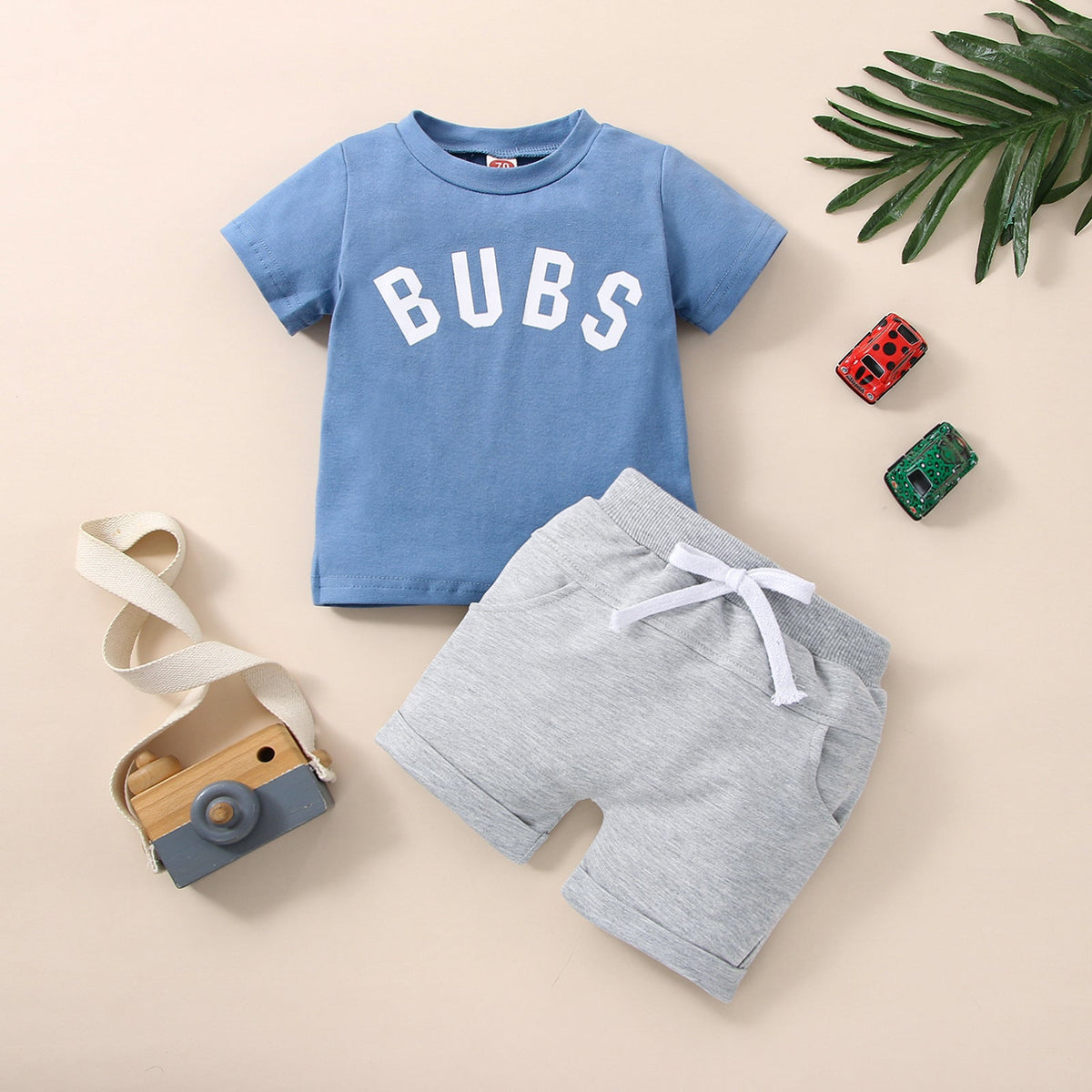 Short Sleeve Suit Boy Letter Printing - Cindi Book