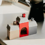 Christmas Small House Decorations Resin Winter Incense Cone Burner Decoration Landscape Decorative Gift - Cindi Book