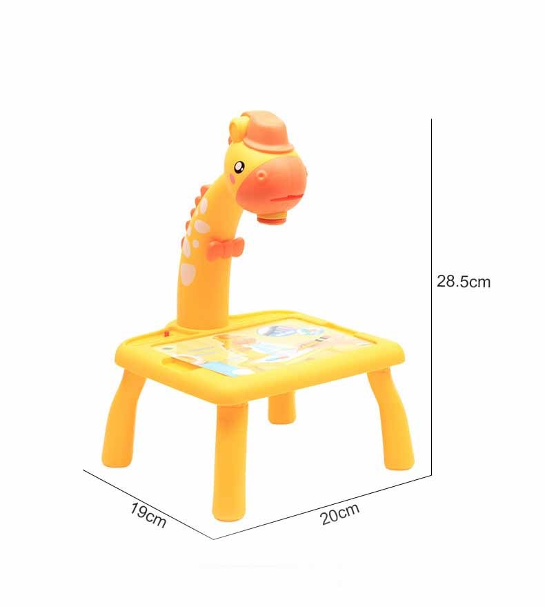Cartoon Giraffe Projection Painting Study Desk - Cindi Book