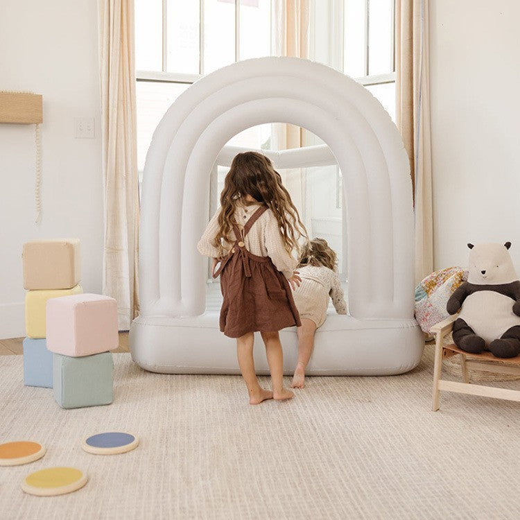 Factory In Stock Children's Inflatable Castle Inflatable Jumping Bed Children's Party Castle Indoor And Outdoor Small Family Jumping Bed - Cindi Book
