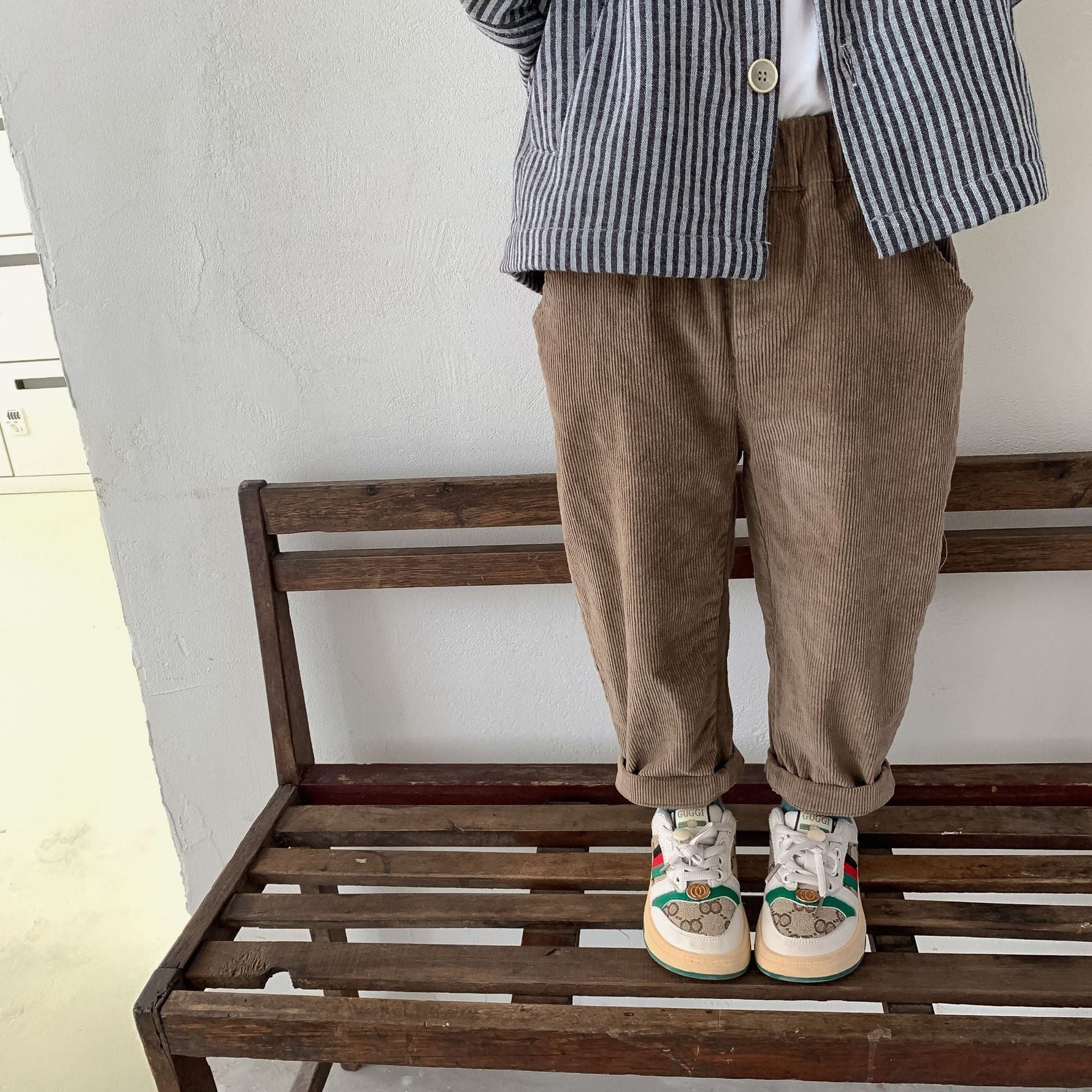 Children's Fashionable Elastic Corduroy Pants - Cindi Book
