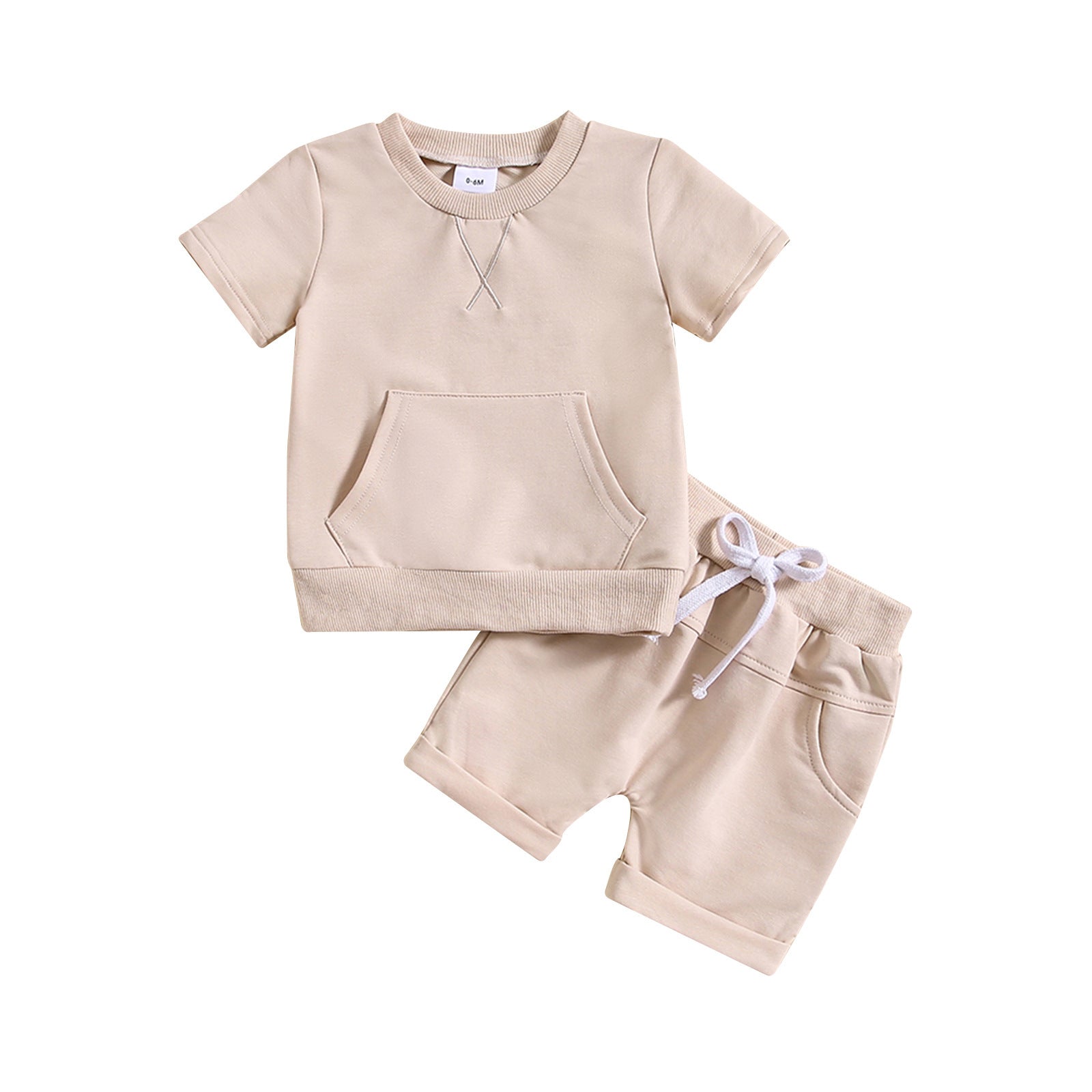 Boys And Girls Alphabet Embroidery Two-piece Suit - Cindi Book