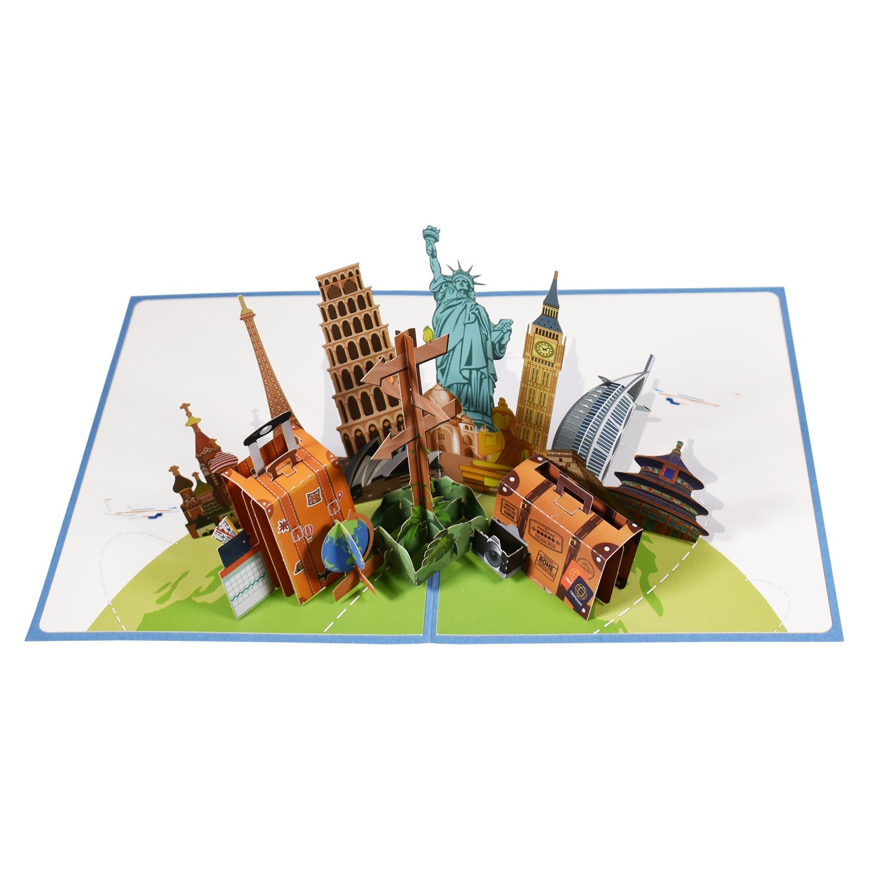 3D Three-dimensional Travel Card Handmade Card Paper Carving - Cindi Book