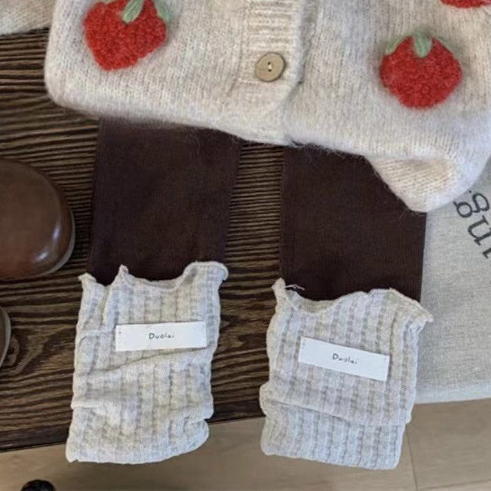 Baby Strawberry Knitted Coat Cardigan Two-piece Set - Cindi Book