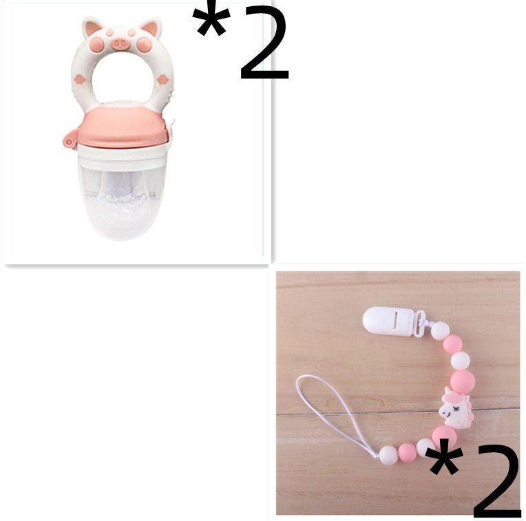 Baby Fruit and Vegetable Food Supplement Teether Baby Fruit Teether Bite Le Pacifier Silicone Nipple - Cindi Book
