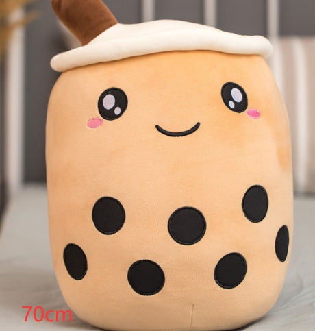 Cute Fruit Drink Plush Stuffed Soft Strawberry Milk Tea Plush Boba Tea Cup Toy Bubble Tea Pillow Cushion Kids Gift - Cindi Book