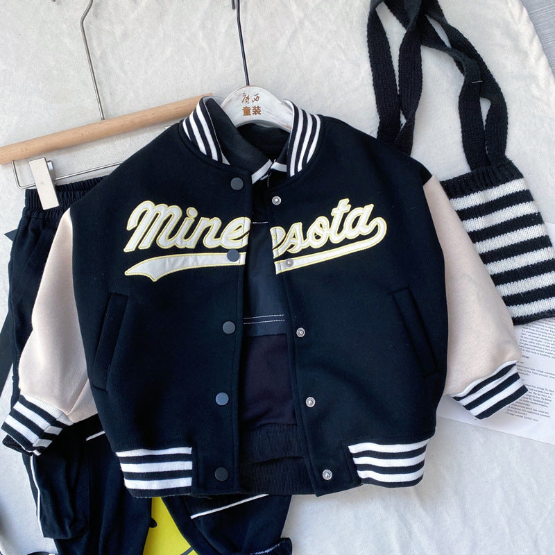 Children's Clothing Boys All-match Korean Baseball Uniform Jacket - Cindi Book