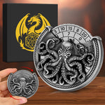 Vintage Kesulu Style, Super Refined Metal Octopus Dice Turntable Gift Box, Immersive Board Game Experience, D20 Random Surprise, Necessary Props For D&D Team - Cindi Book